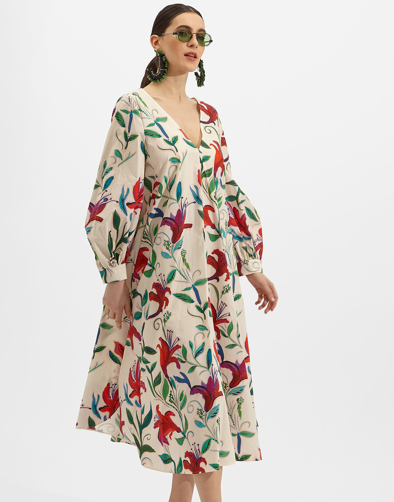 La DoubleJ Bali Dress La DoubleJ Bali Dress White Lily DRE0279COT001LIY0002