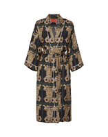 La DoubleJ Silk Robe La DoubleJ Silk Robe Tiger Tiles Black JAC0057SIL001TIG0007