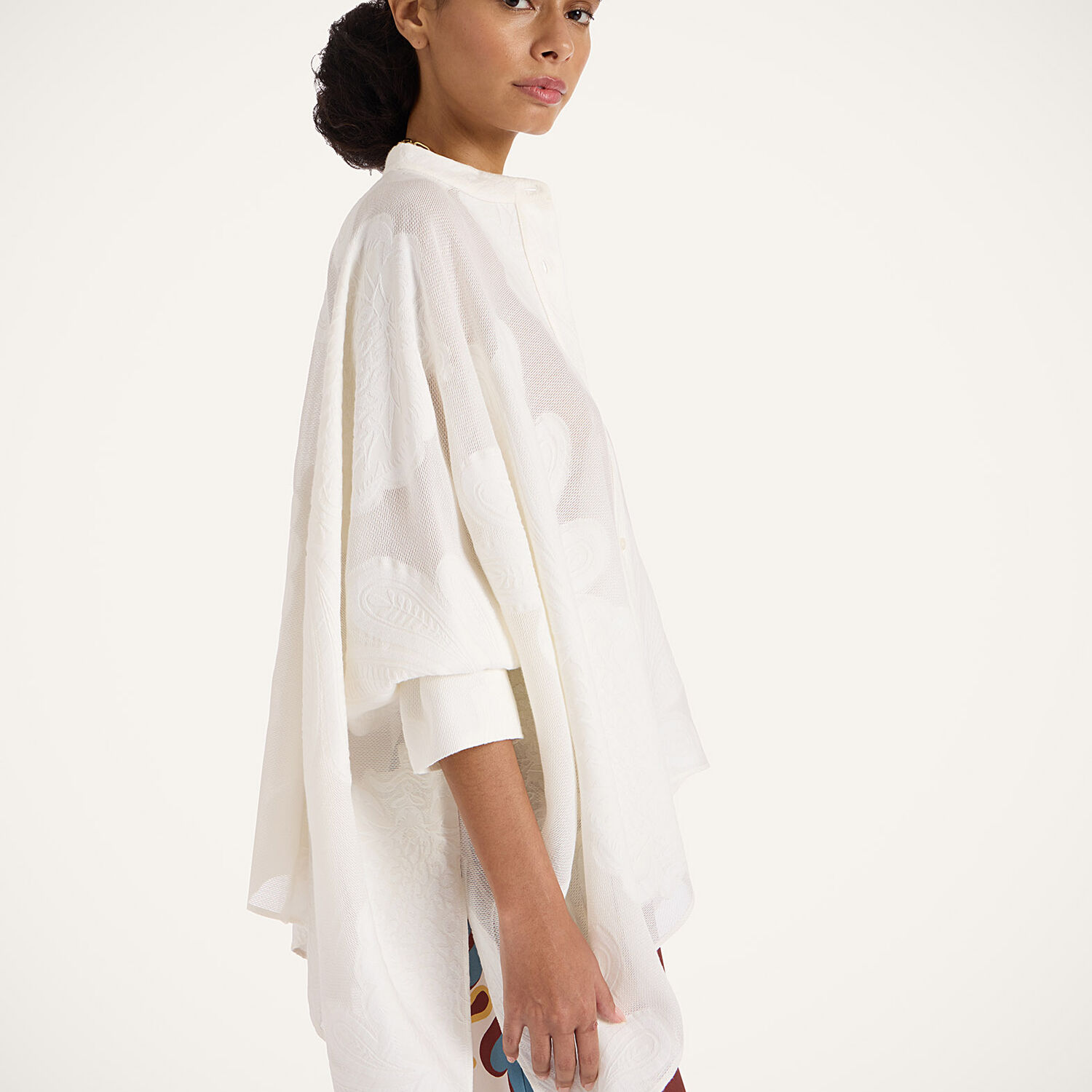 La Doublej Foulard Shirt In Pineapple Lace