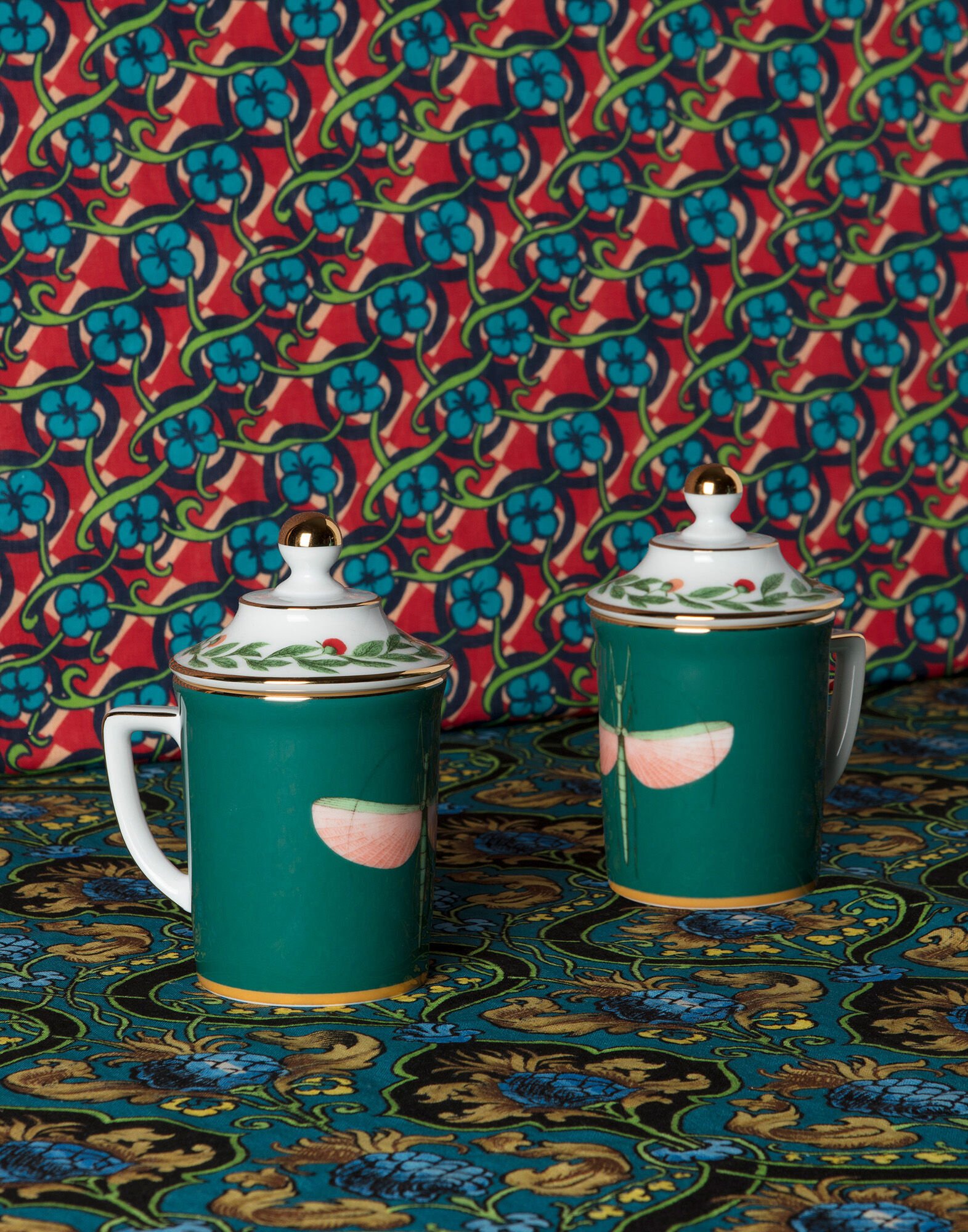 La DoubleJ Lidded Mug Libellula DIS0008CER001LIB0003