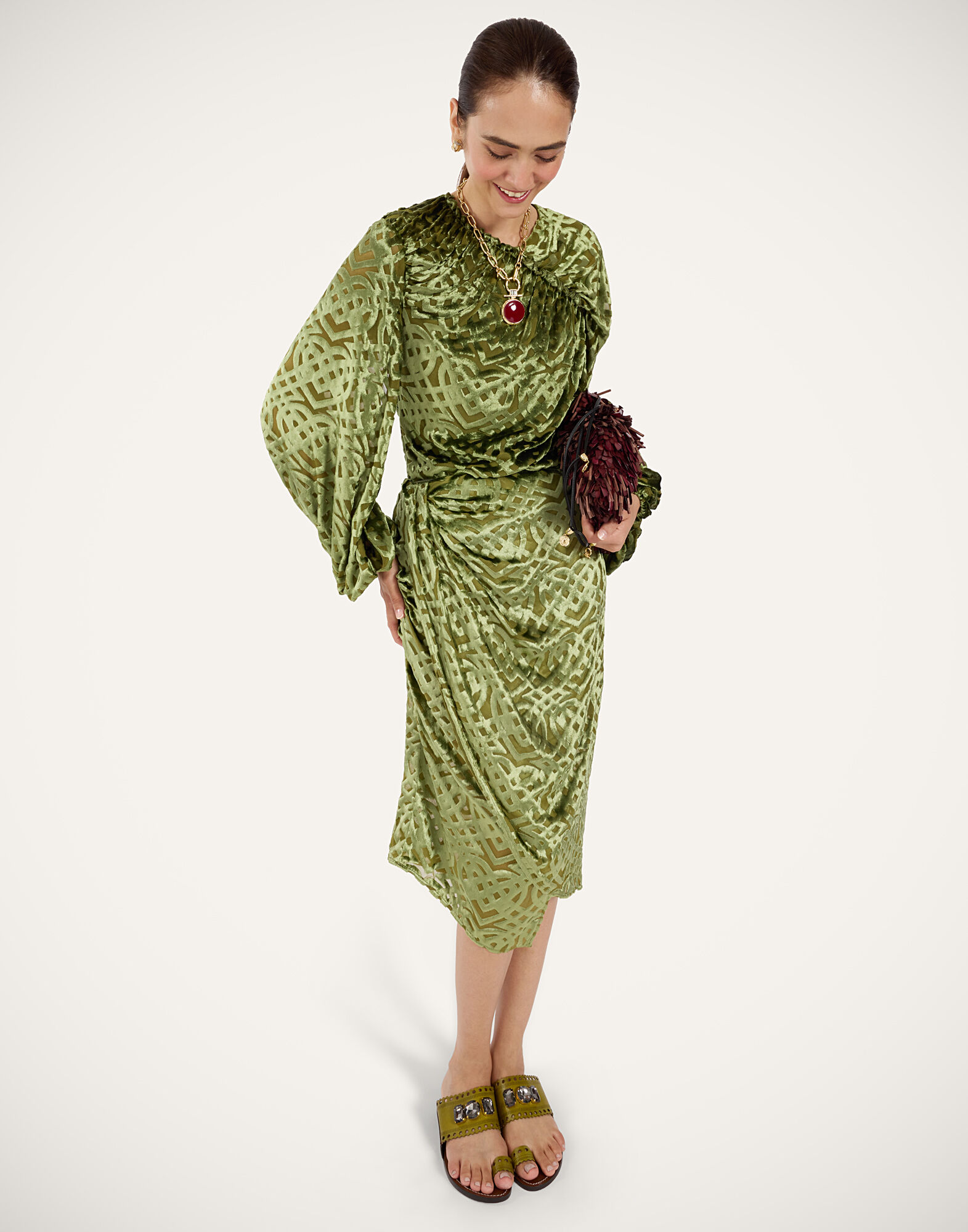 La DoubleJ Brigid Top Verona Green TOP0228VEL021VER02GR02