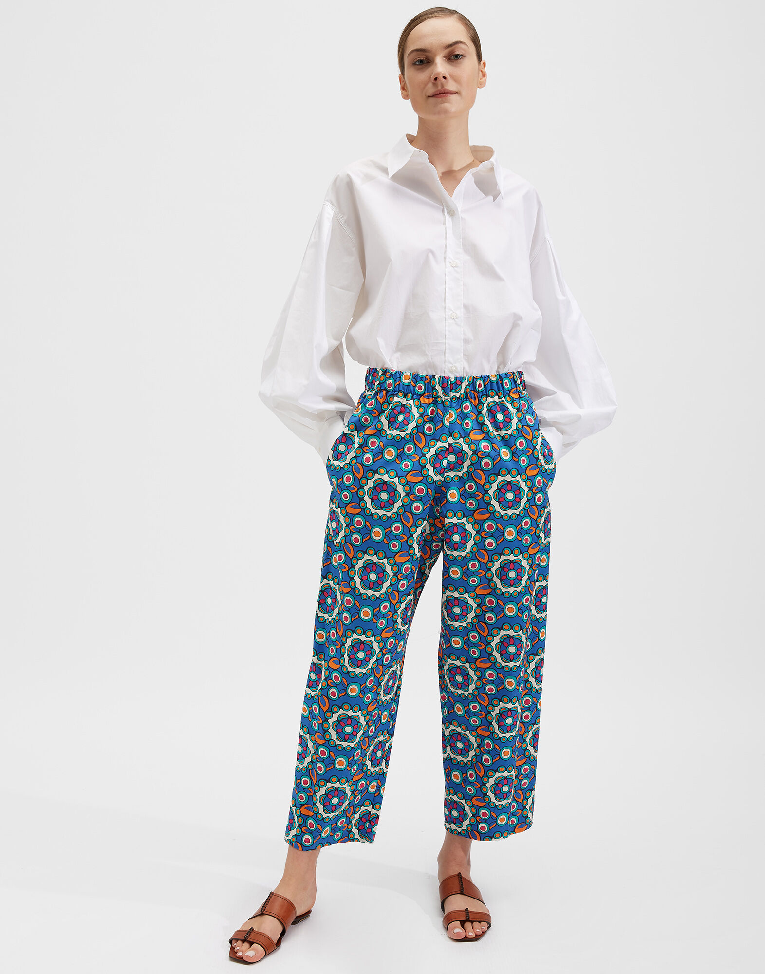 LaDoubleJ Carrot Pants Kaleidoscope Bluette TRO0036COT001KAL0005