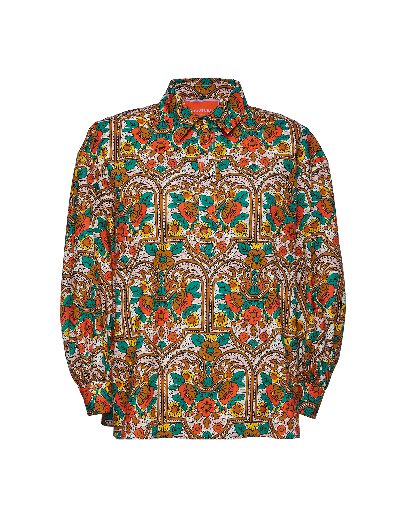 La DoubleJ Poet Shirt Corte White SHI0055COT039CRT02OR04