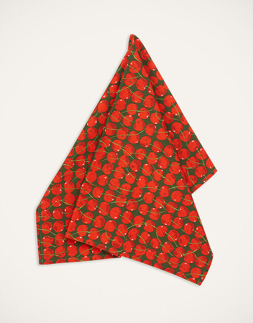 La DoubleJ Dishtowel Cherries Verde DST0001COT019CHY0004