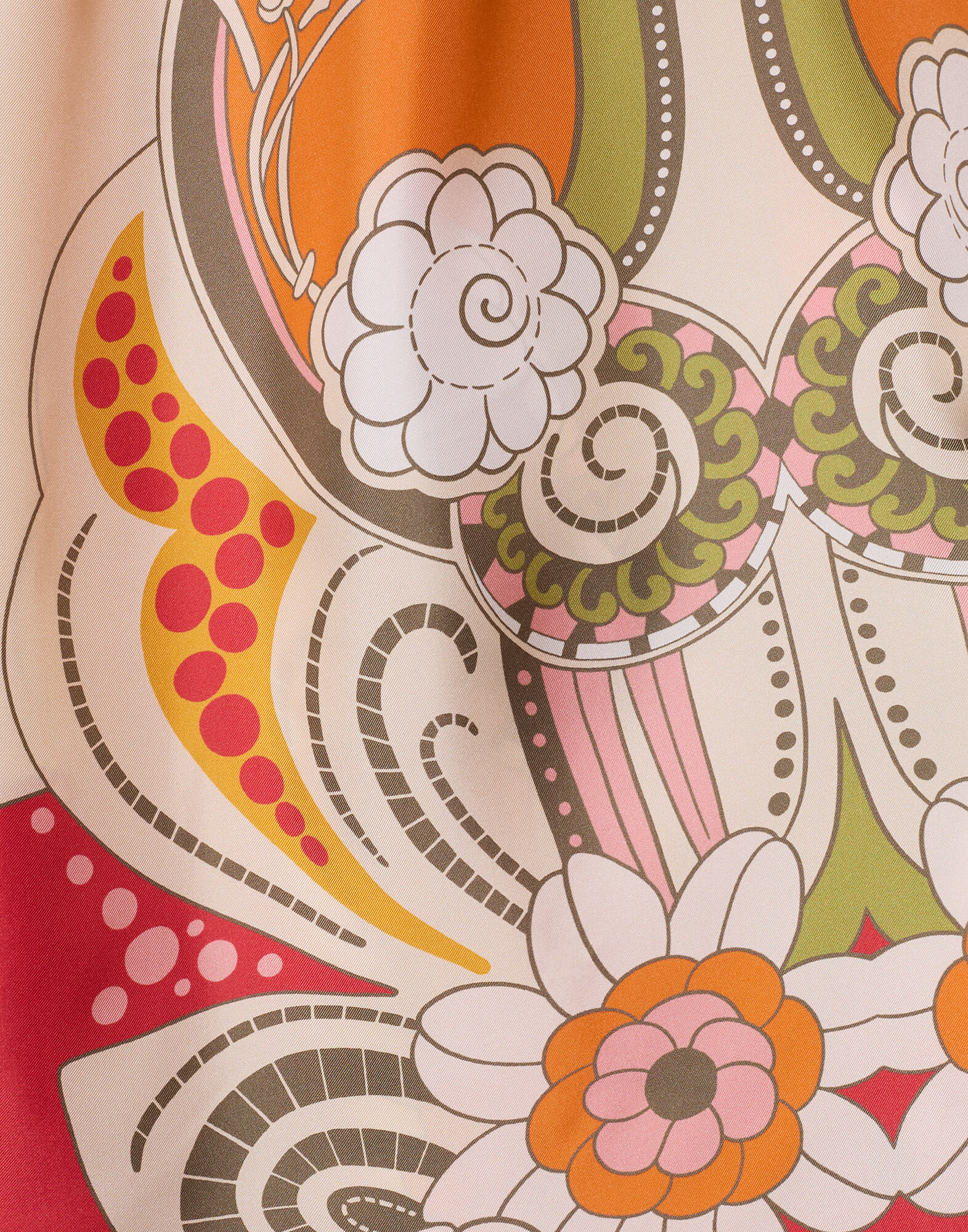 La DoubleJ Full-On Foulard Ambrosia Plac&eacute;e Orange SCA0096SIL029AMB03OR02