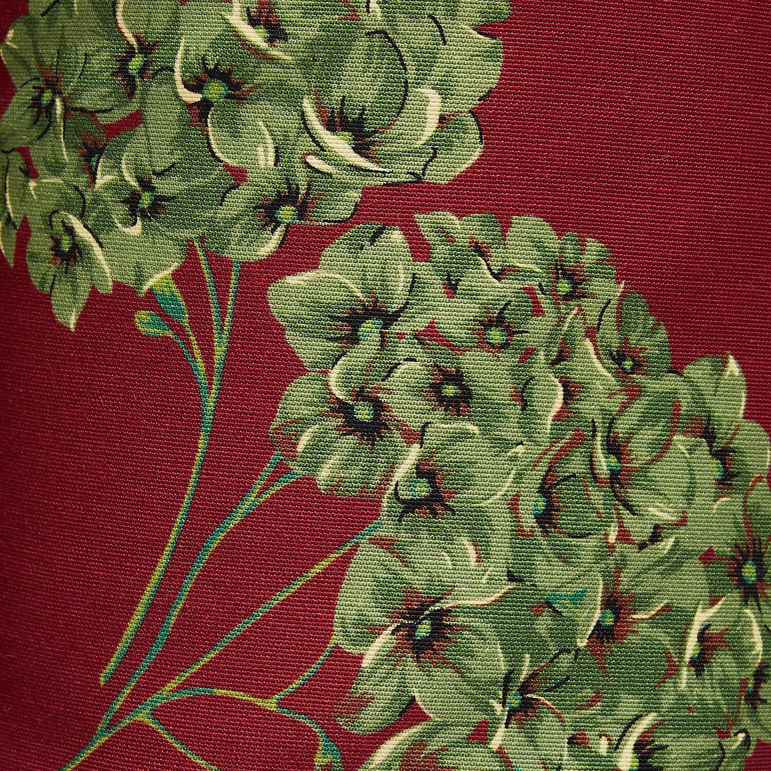 La Doublej 247 Floral-print Straight-leg Ankle Pants In Ortensia Bordeaux