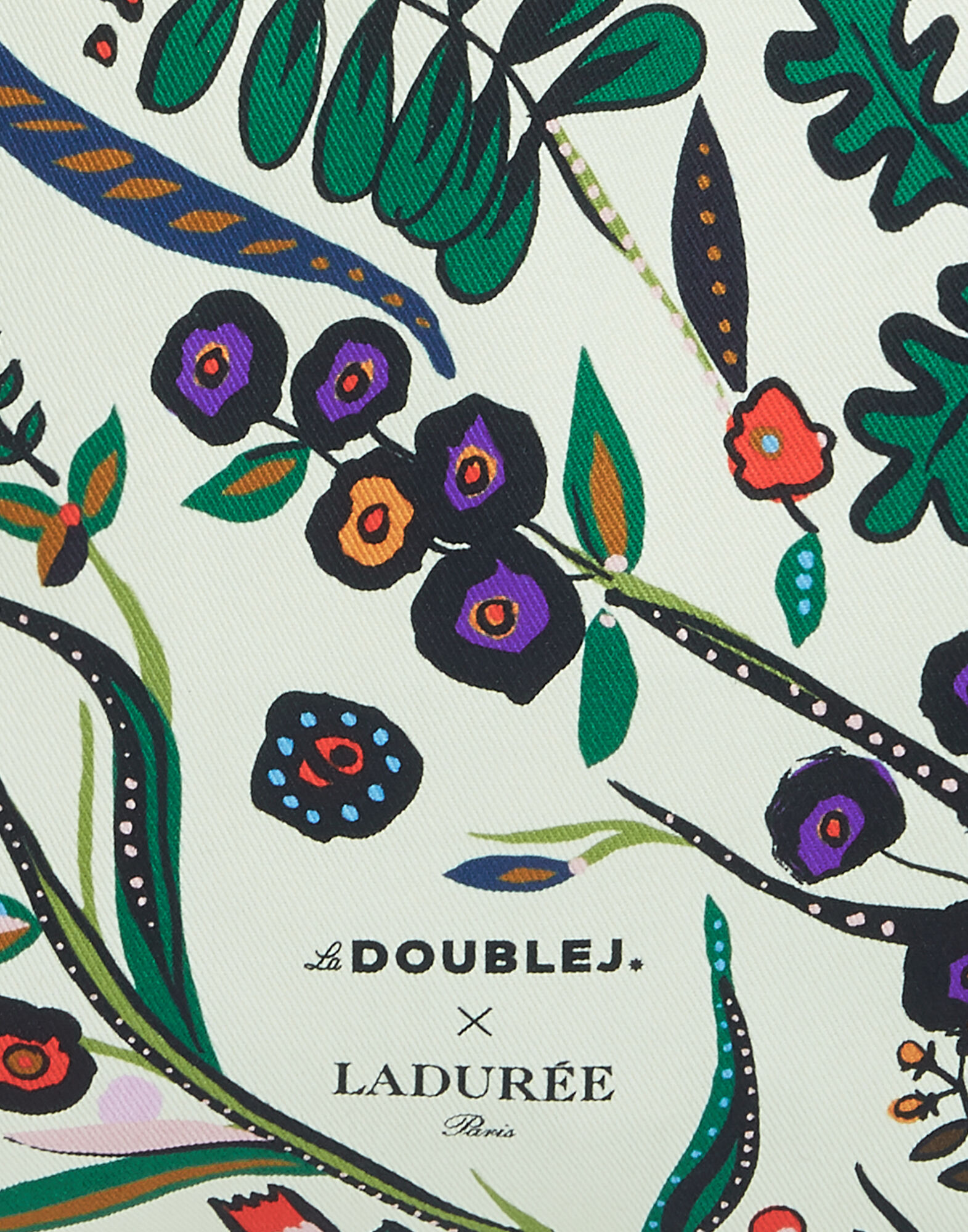 La DoubleJ Goodie Tote Bag Tree Of Life Verde BAG0026COT023TFL0008