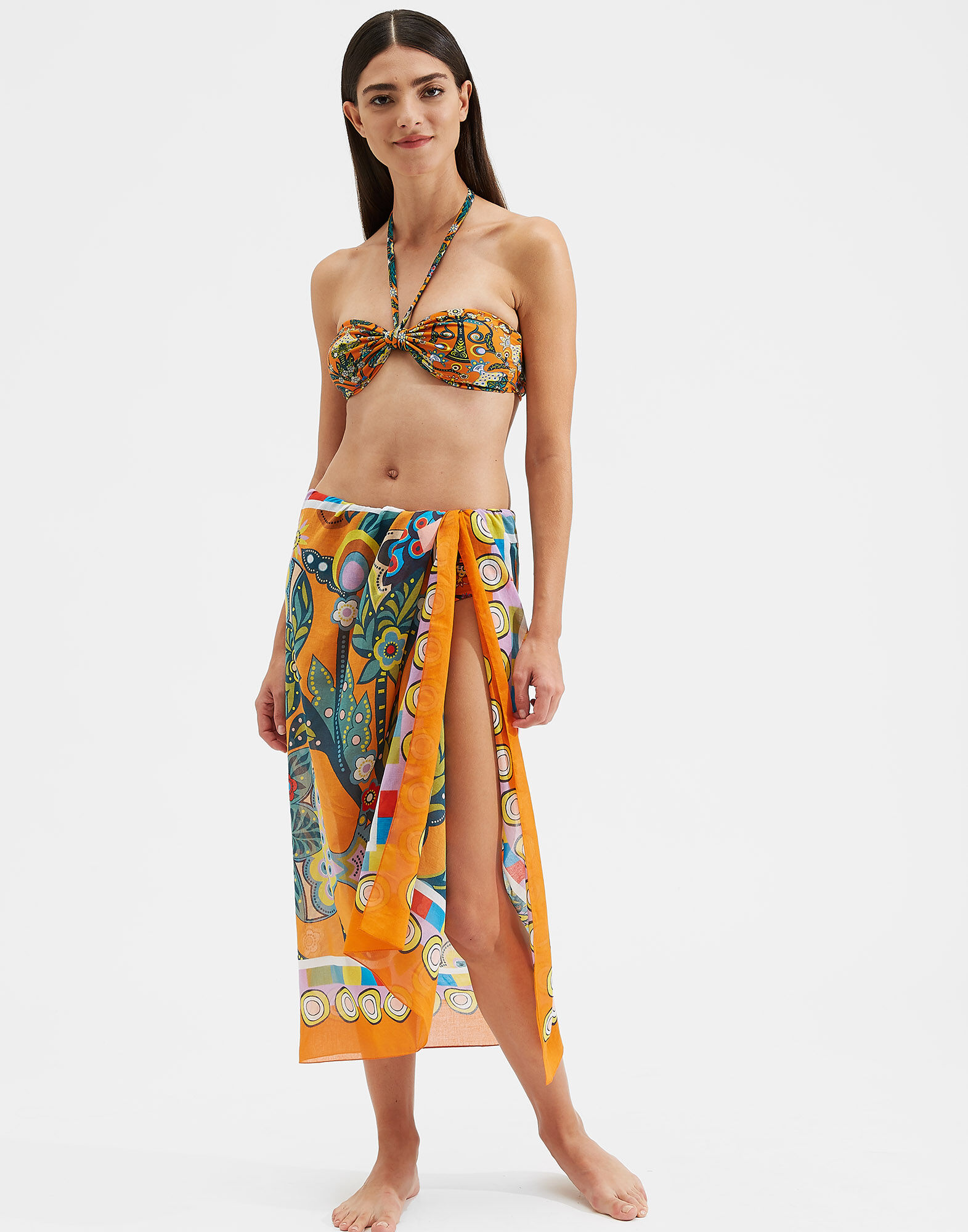 LaDoubleJ Pareo Tree Of Life Arancio SCA0020COT021TFL0006