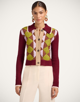 La DoubleJ Crochet Mini Cardigan La DoubleJ Crochet Mini Cardigan Multicolor Green & Lilac PUL0303KNI174VA390RE07