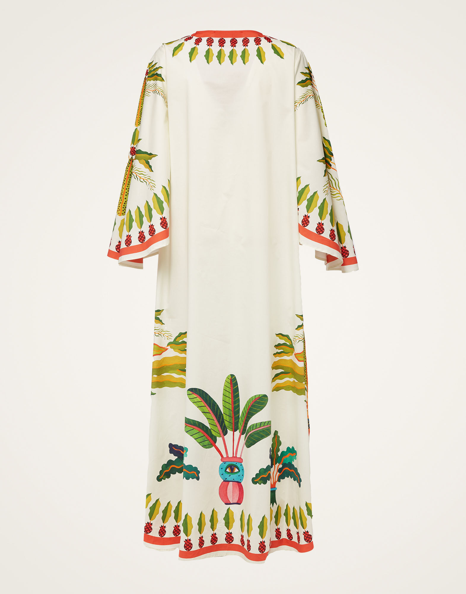 La DoubleJ Flying Dress Palme Plac&eacute;e DRE0347COT015PLM0002