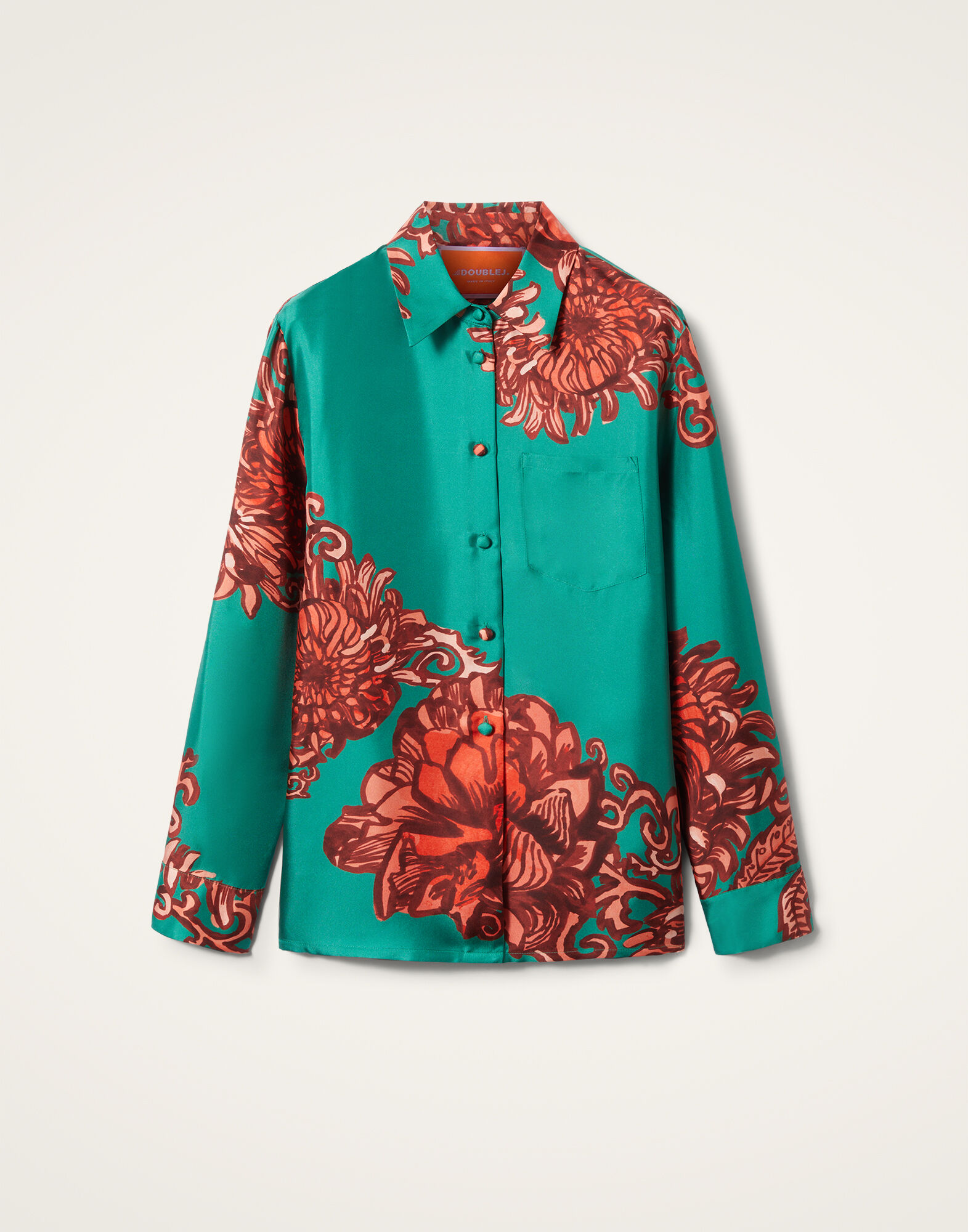 La DoubleJ Boy Shirt Anemone Ghirlanda SHI0001SIL001ANE03GR02