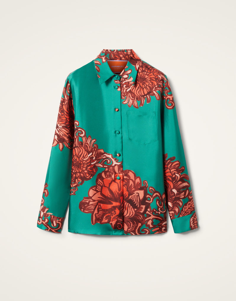 La DoubleJ Boy Shirt La DoubleJ Boy Shirt Anemone Ghirlanda SHI0001SIL001ANE03GR02