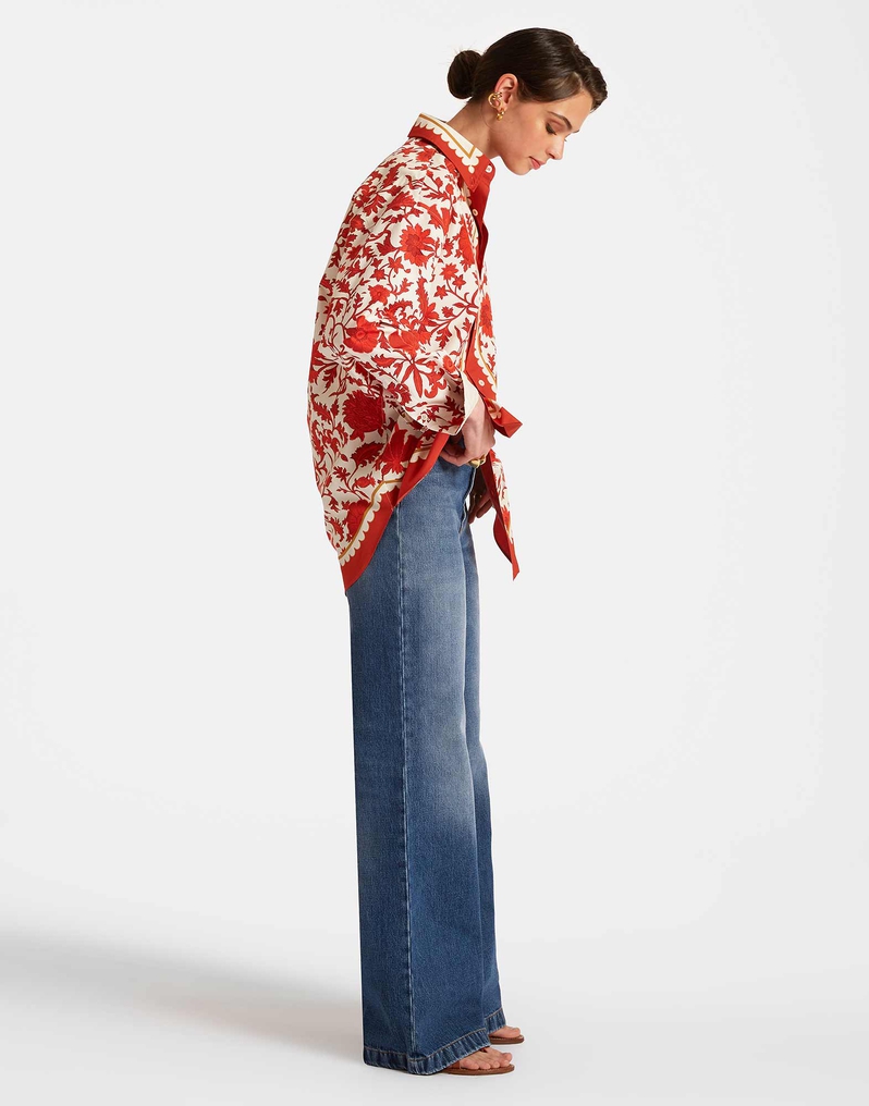 La DoubleJ Better Than Your Boyfriend's Shirt La DoubleJ Better Than Your Boyfriend's Shirt Dragonflower Placée Red SHI0092COT039DRE05RE01