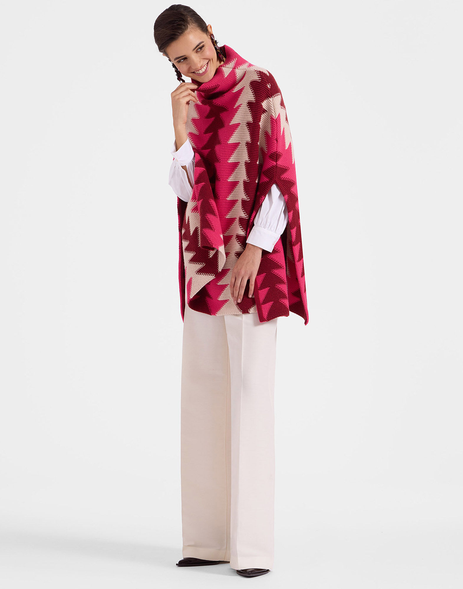 La DoubleJ Trine Cape Bordeaux PUL0184KNI096VA208RE02