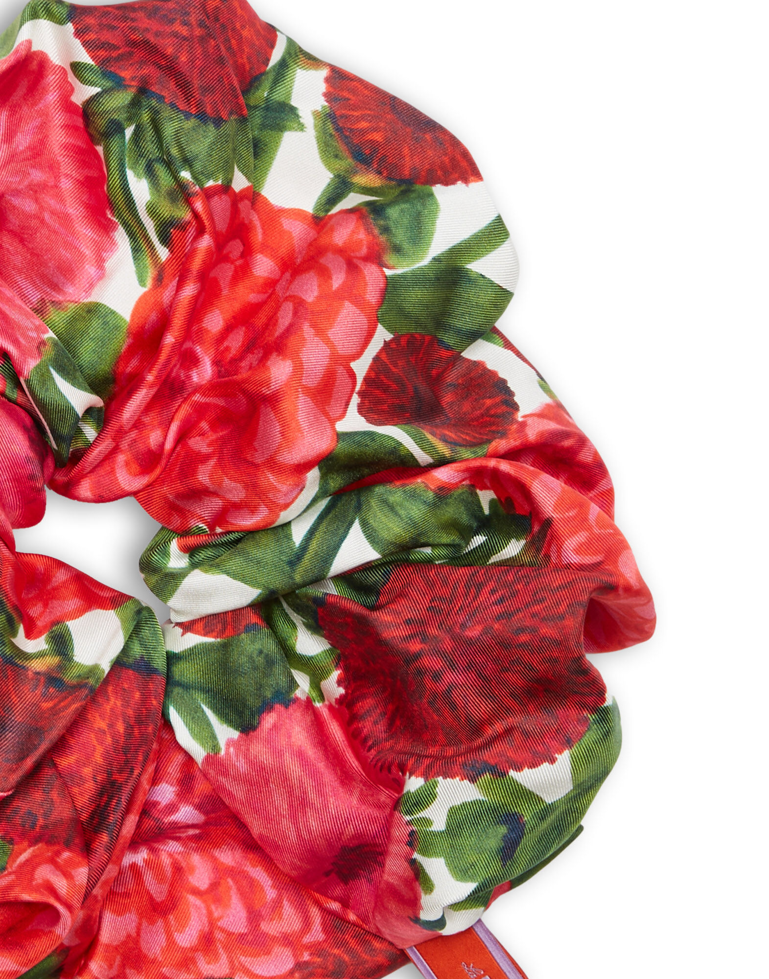 La DoubleJ Giga Scrunchie Pink Dahlias SCR0003SIL001DAH01PI01