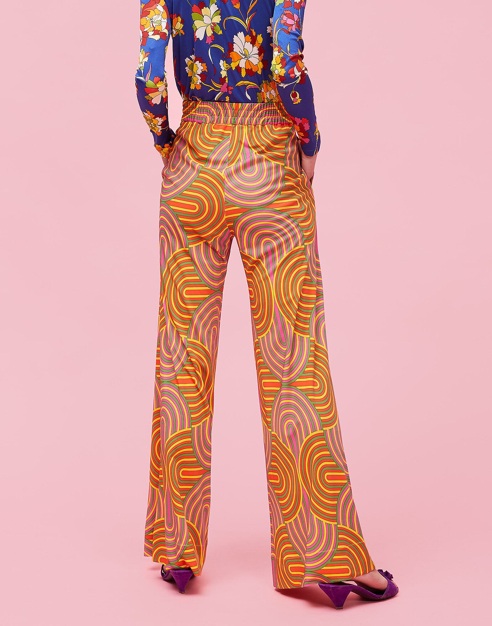 LaDoubleJ Palazzo Pants Slinky Giallo TRO0003JER004SLI0003