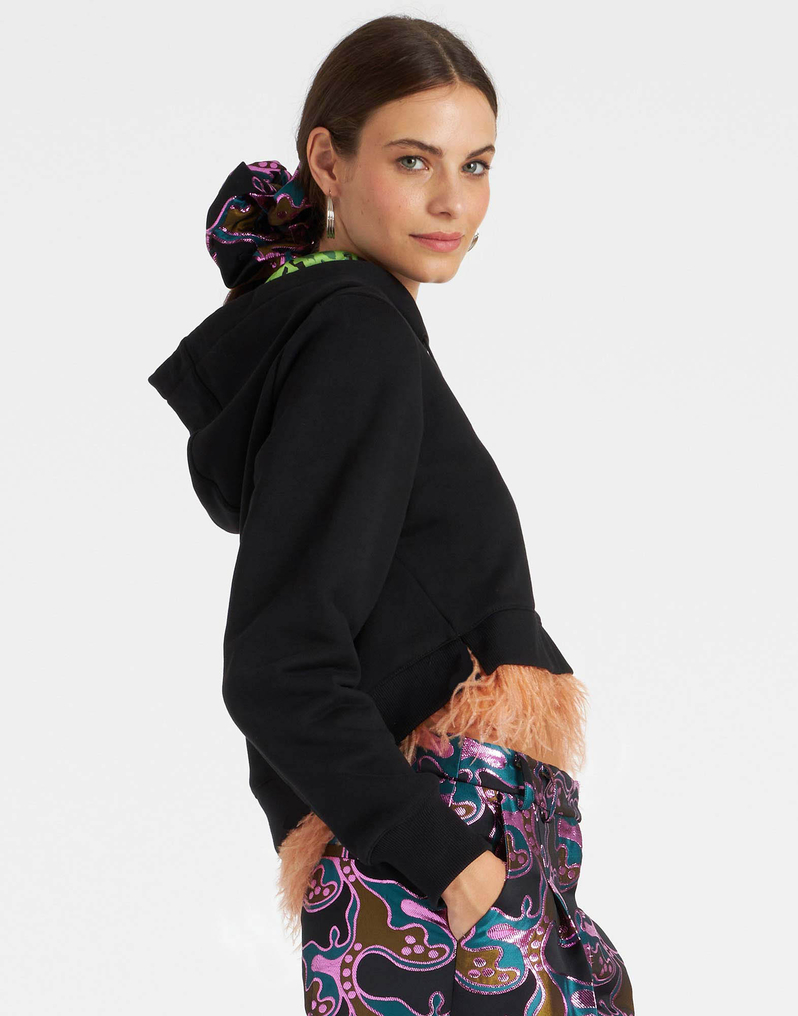 La DoubleJ La Scala Hoodie La DoubleJ La Scala Hoodie Black SWE0018JER038SOLIDBL01