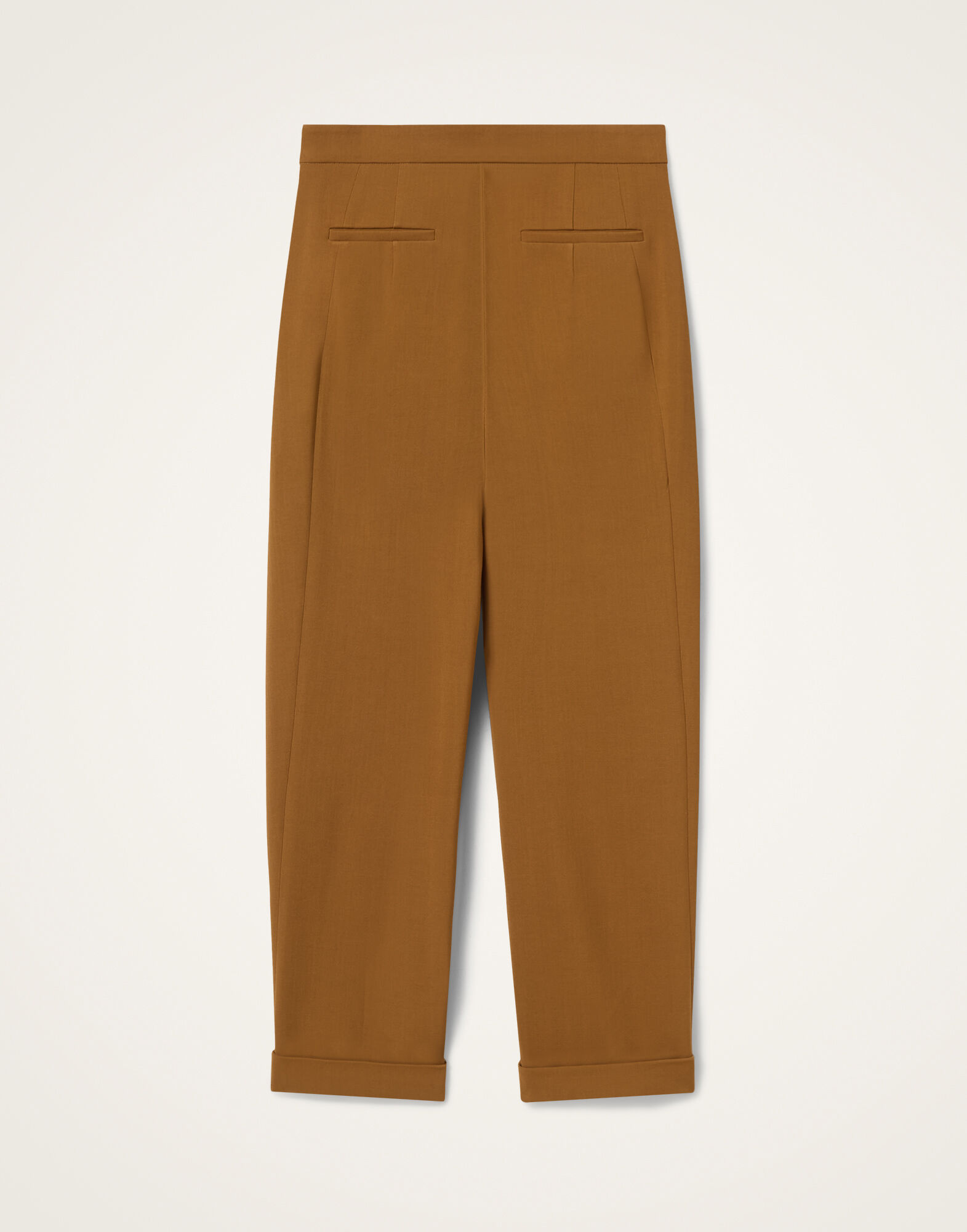 La DoubleJ Pleated Pants Solid Tobacco TRO0214VIS035SOLIDBR06