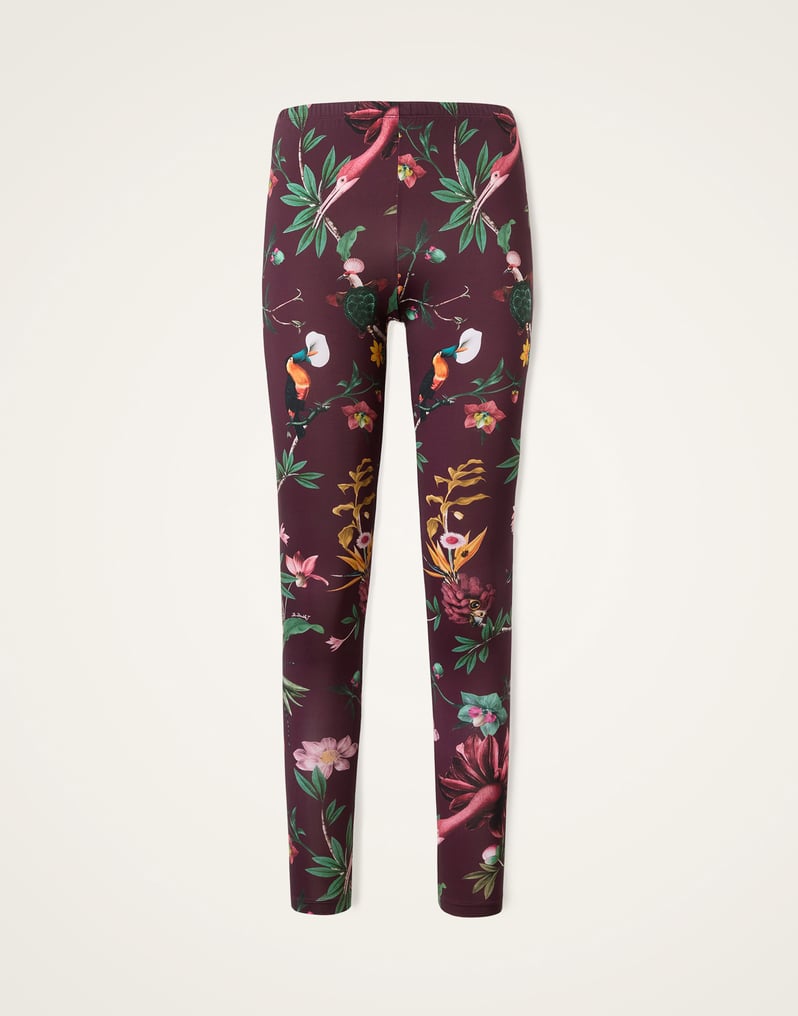 La DoubleJ Leggings La DoubleJ Leggings Zooflora Burgundy TRO0013JER005ZOF02RE02