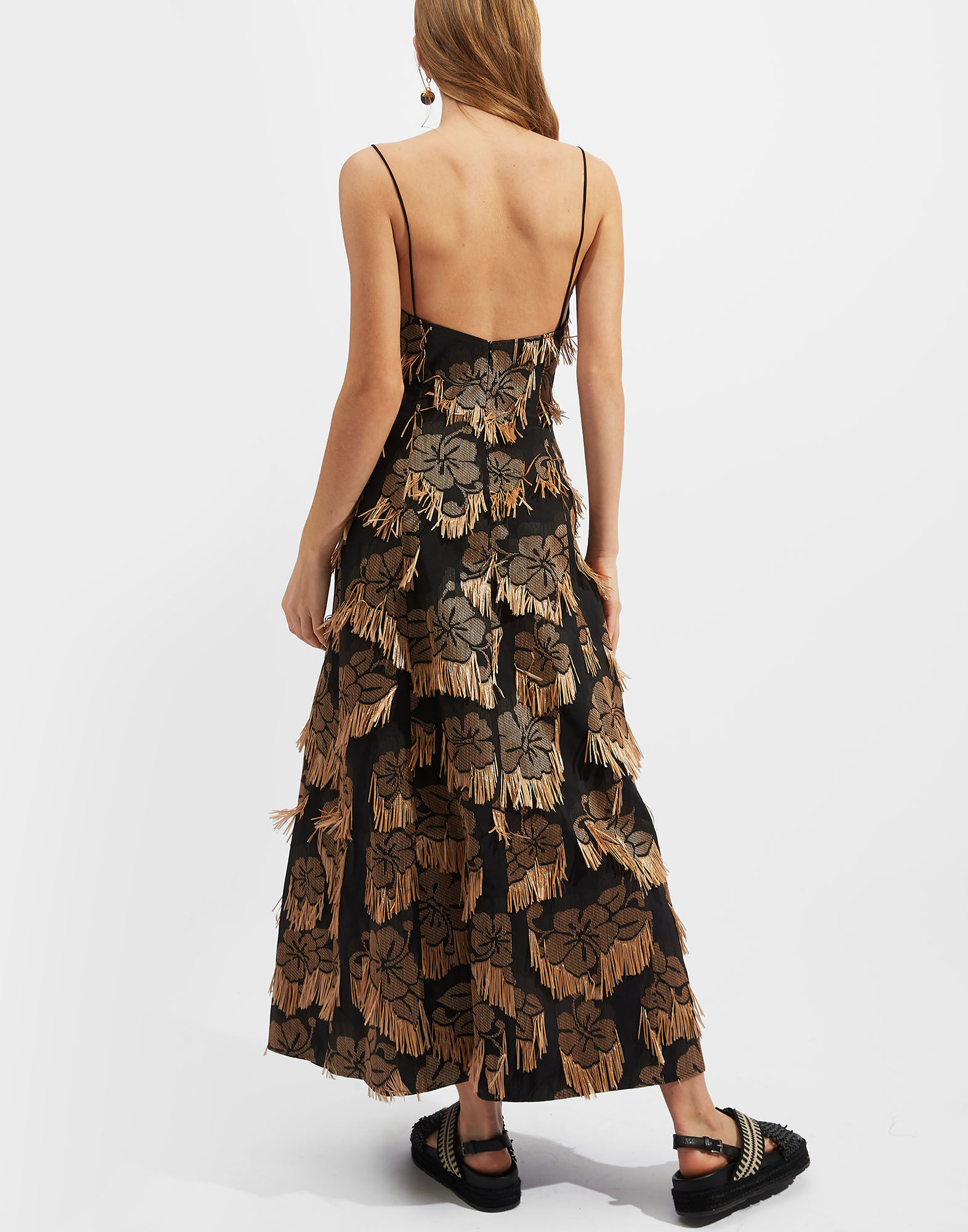 La DoubleJ Whoow Dress Hibiscus Raffia DRE0349JAC029HIB0003