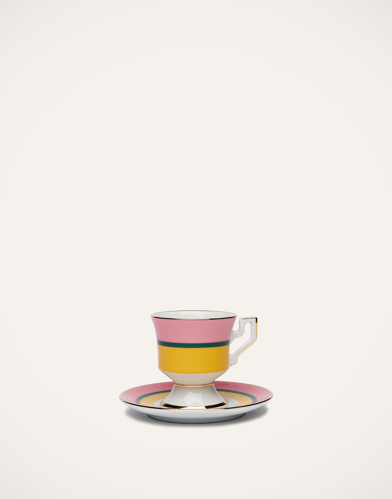 La DoubleJ Espresso Cup & Saucer Set of 2 Rainbow Giallo DIS0007CER001RAI0001