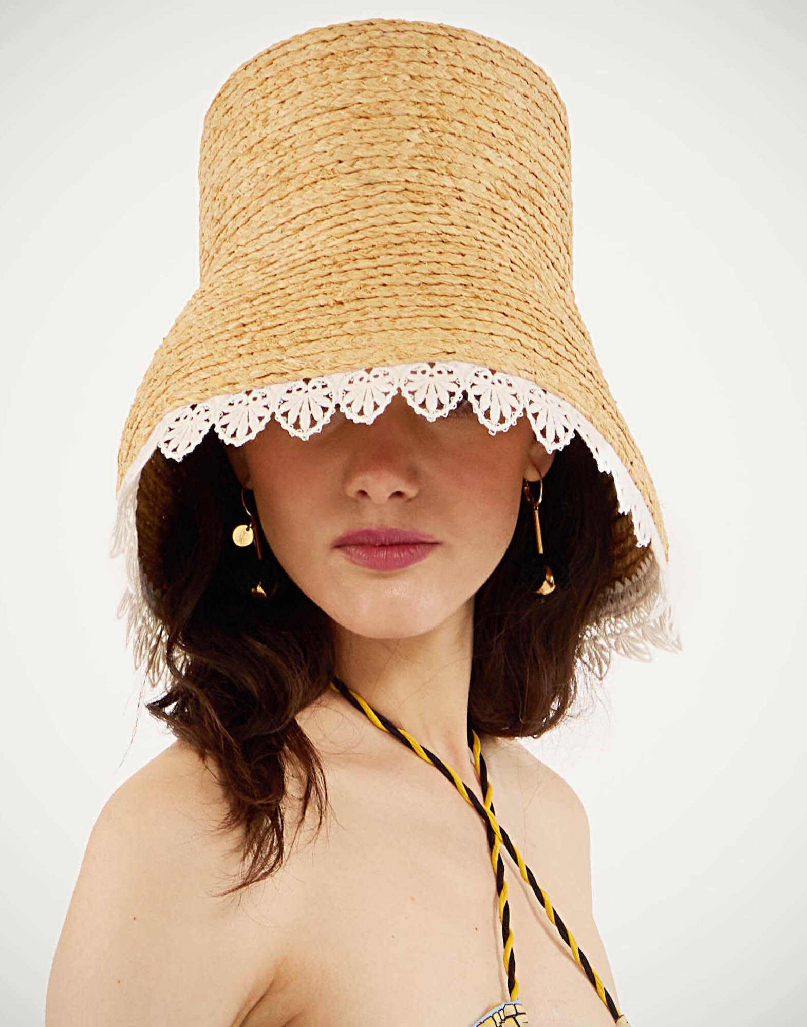 La DoubleJ The Ombra Hat Solid Ivory HAT0027NAS011SOLIDWH04