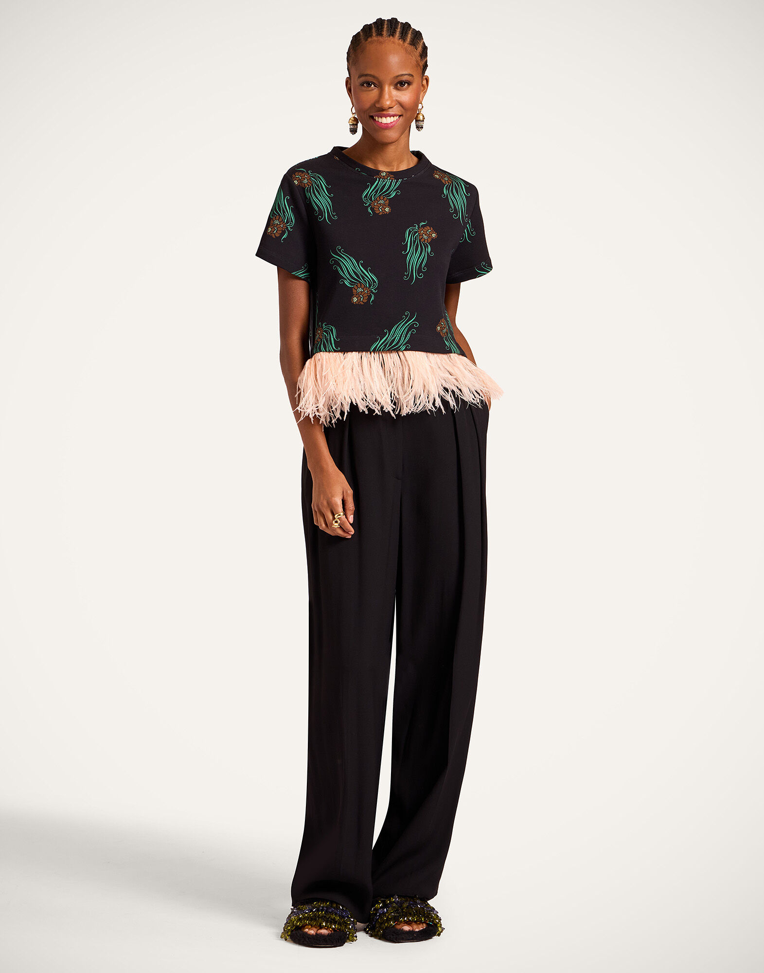 La DoubleJ La Scala Tee Lemuria Black TSH0026JER039LEM01BL01