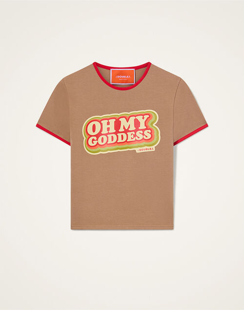 La DoubleJ The Cu-Tee Crop Solid Beige TSH0068JER076SOP12BR01