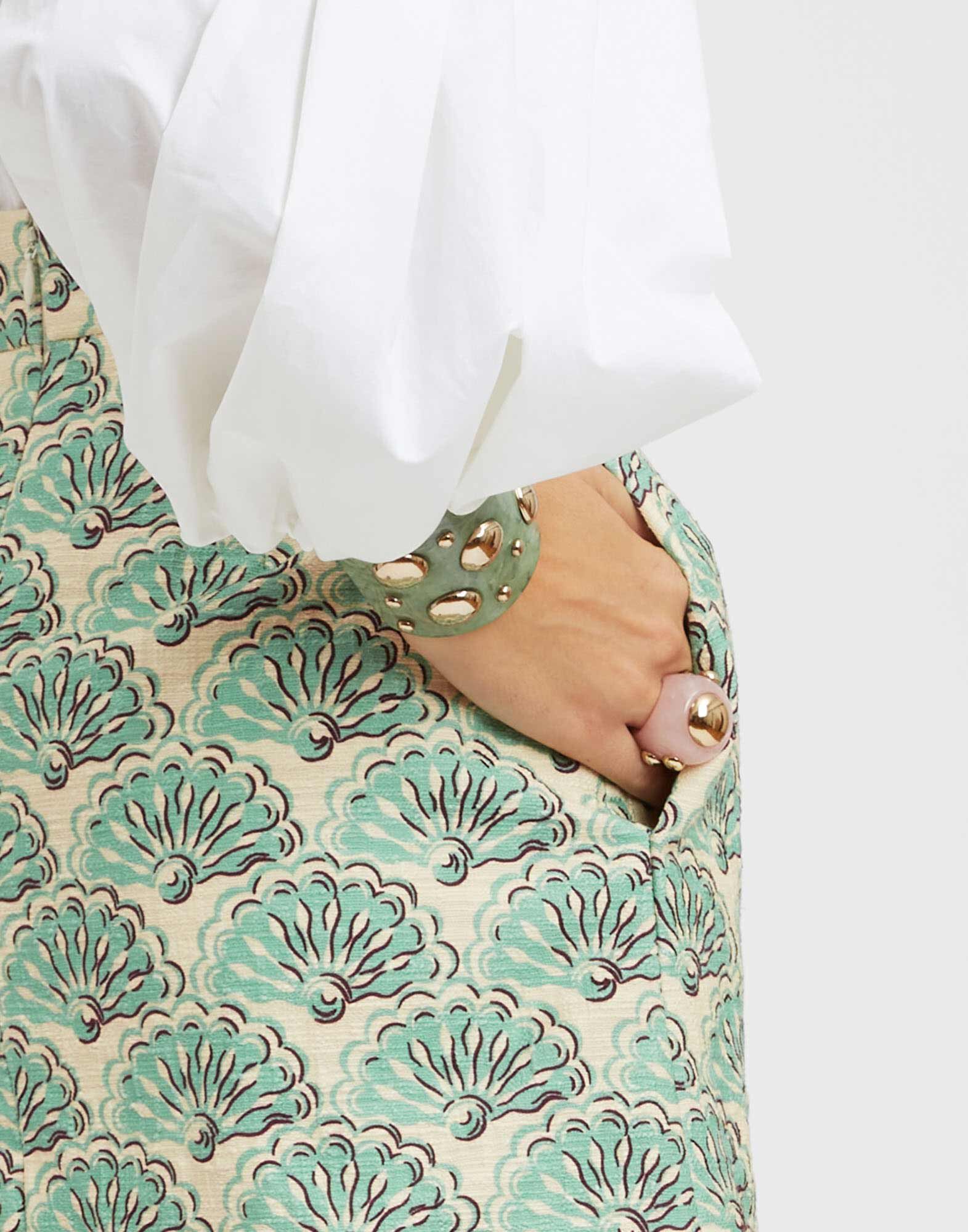 La DoubleJ Baia Mini Skirt Fans Mint SKI0108COT005FAN01GR11