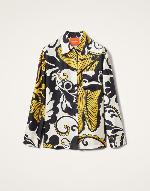 La DoubleJ Boy Shirt Marea Black & White SHI0001SIL001MRE01BL03