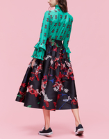 LaDoubleJ Oscar Skirt LaDoubleJ Oscar Skirt Orchidea Nero Multicolor SKI0026JAC012ORC0004