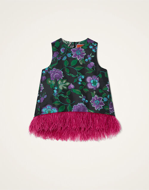 La DoubleJ La Scala Top Botanical Black TOP0013JCQ144BOT01BL01