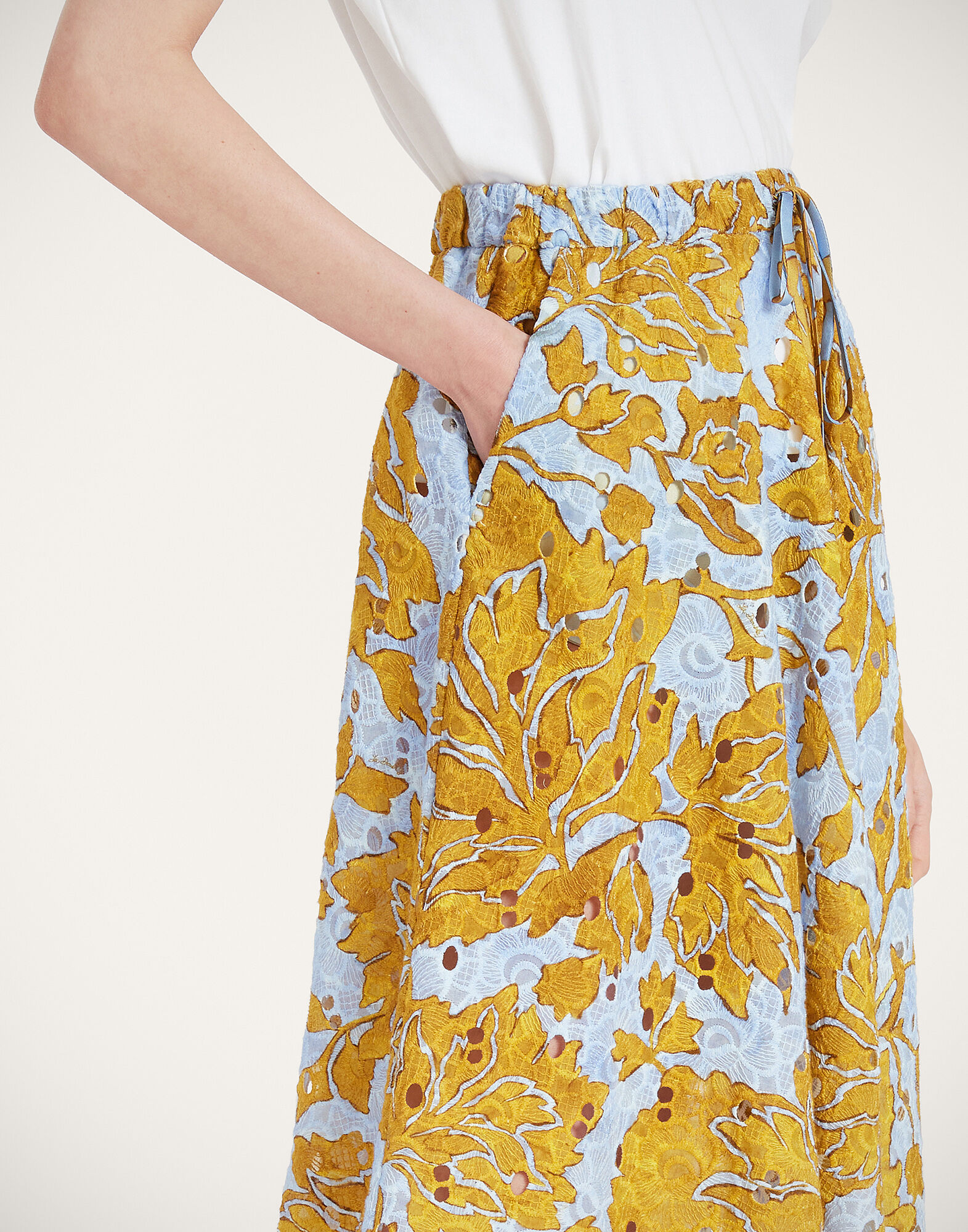 La DoubleJ Drawstring Skirt Tangle Light Blue SKI0098EMB031TAN01BU01