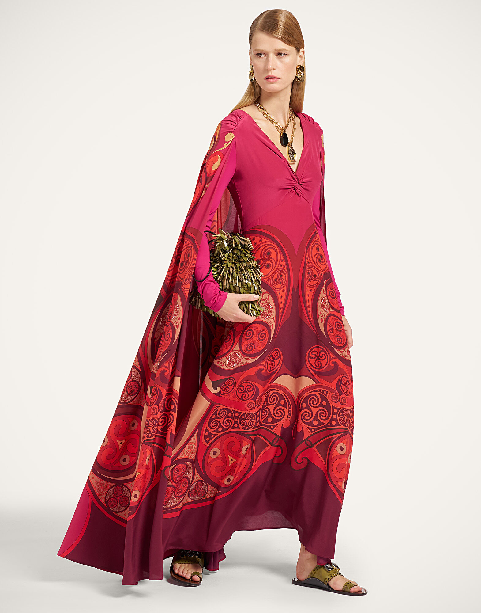 La DoubleJ Make An Entrance Dress Alchemy Plac&eacute;e Dark Red DRE1121CRE010ALC03RE40