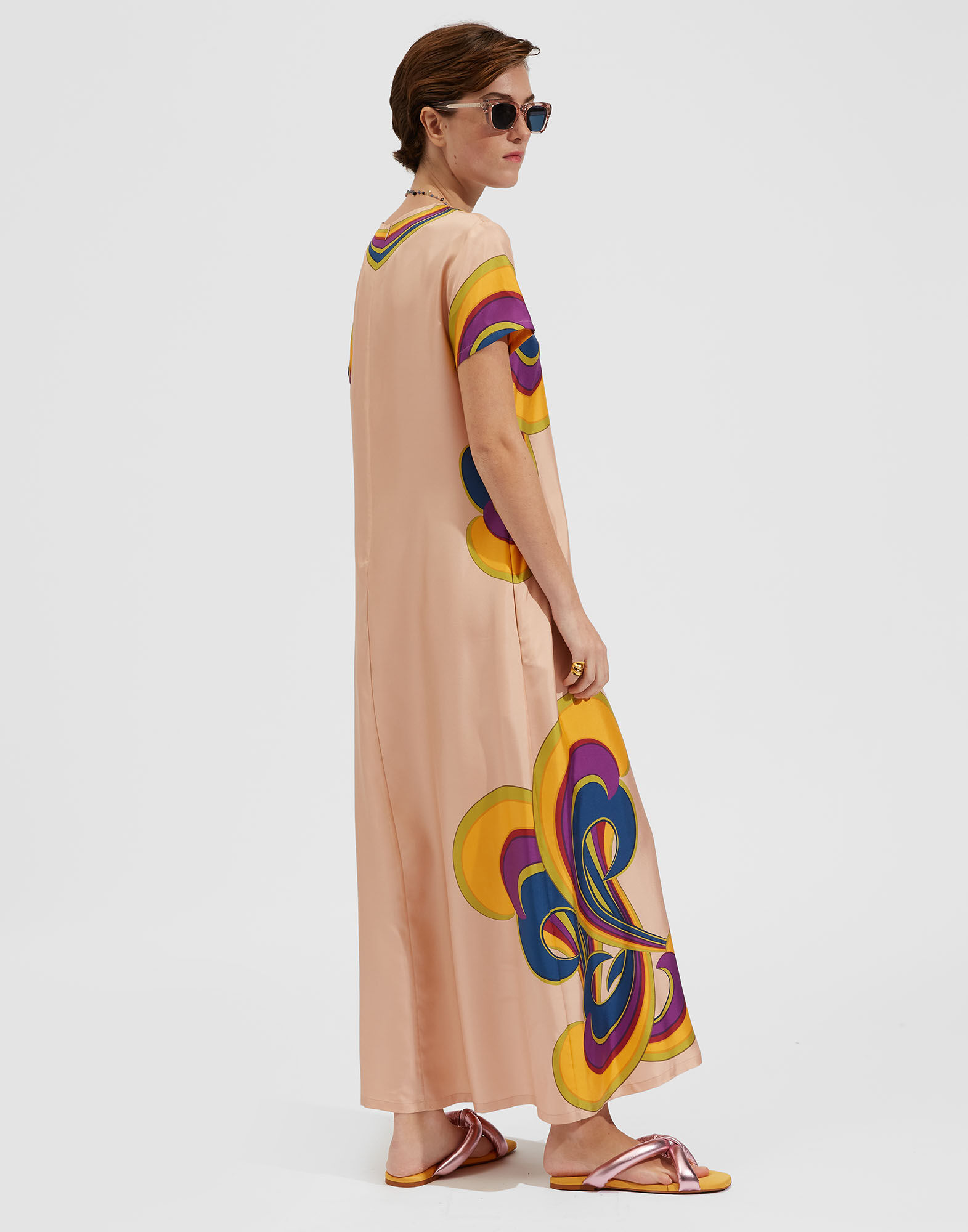 Swing Dress in Rainbow Swirl Rosa Placee fur Damen La DoubleJ