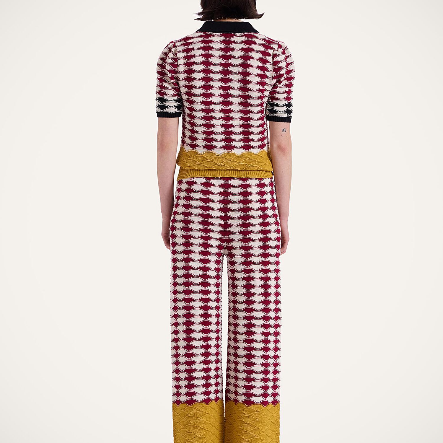 La Doublej Sunset Pants Red/yellow/white In Multicolor Red & Yellow