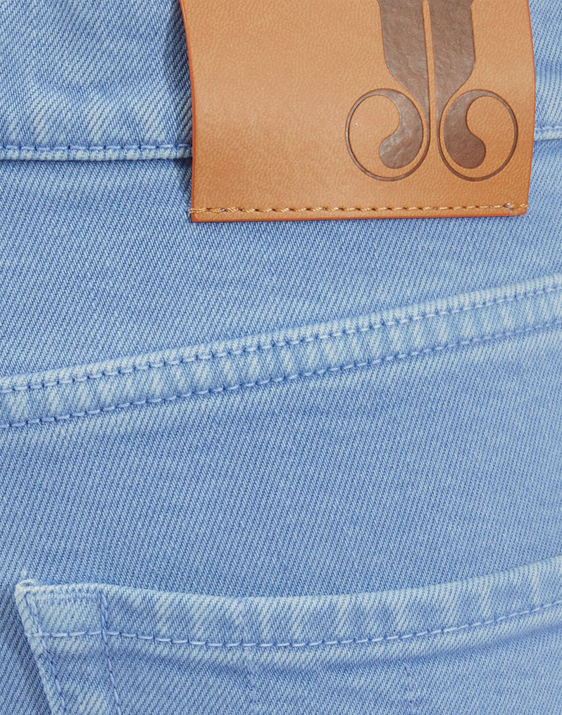 La DoubleJ Fancy Crop Jeans (With Feathers) La DoubleJ Fancy Crop Jeans (With Feathers) Light Blue TRO0097DEN001SOLIDBU01