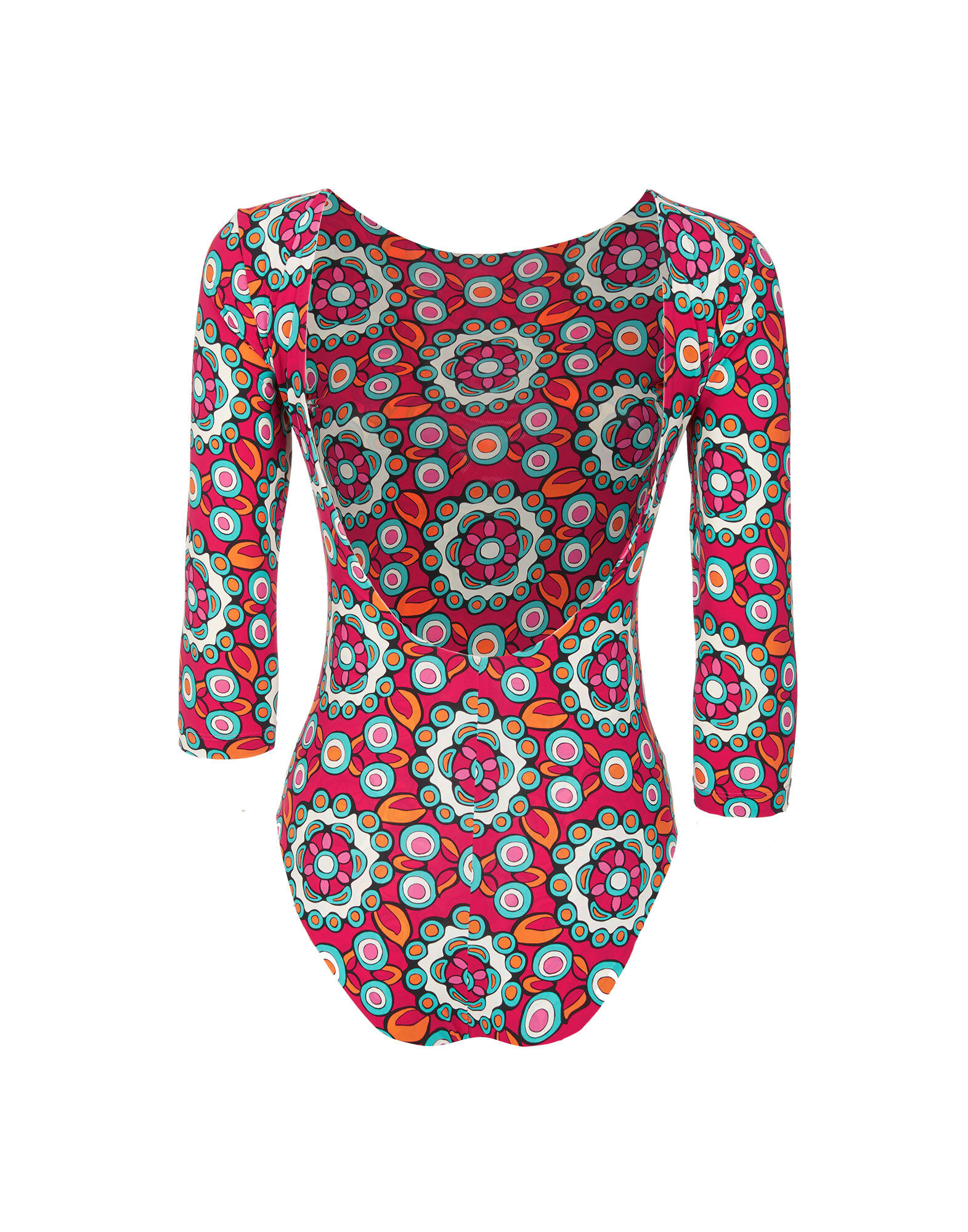 LaDoubleJ Bodysuit Top Kaleidoscope Fuxia TOP0031JER005KAL0004