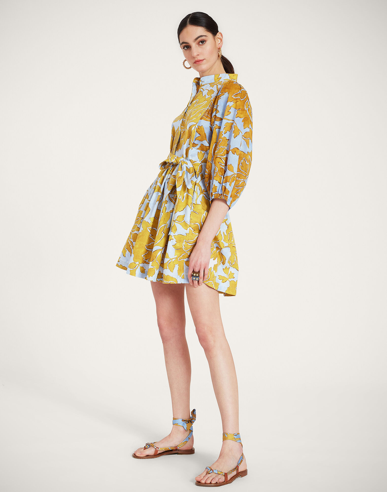 La DoubleJ Mini Portofino Dress Tangle Light Blue DRE0709COT039TAN01BU01