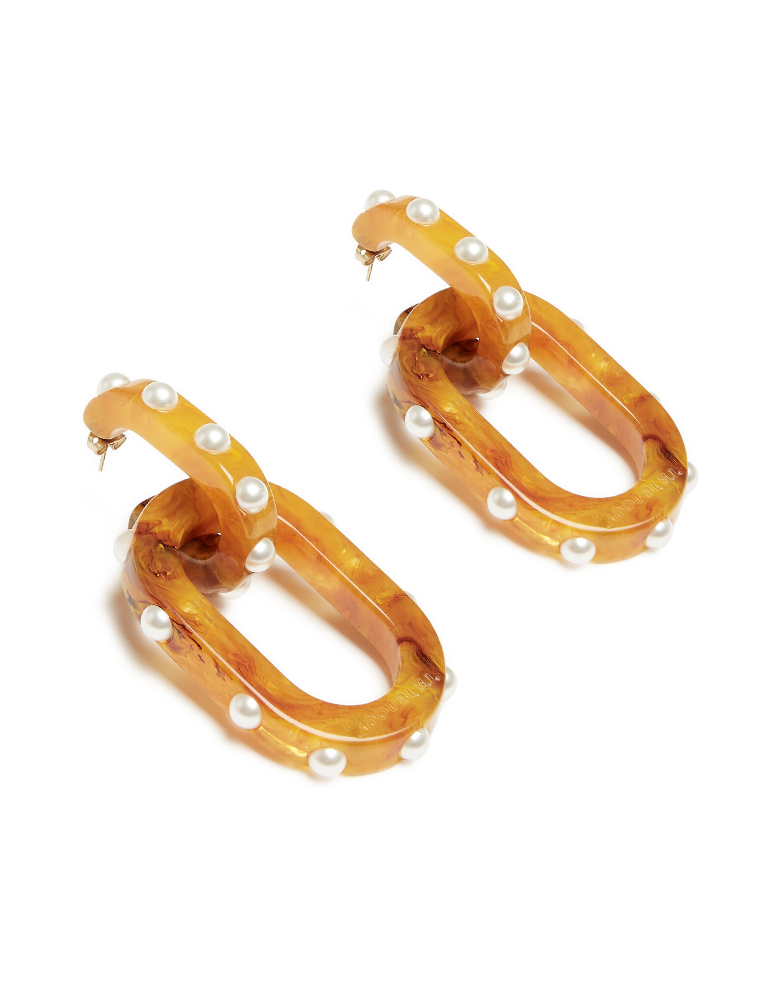 La DoubleJ Nefertiti Double Earrings Solid Rust EAR0041POL007SOLIDOR04
