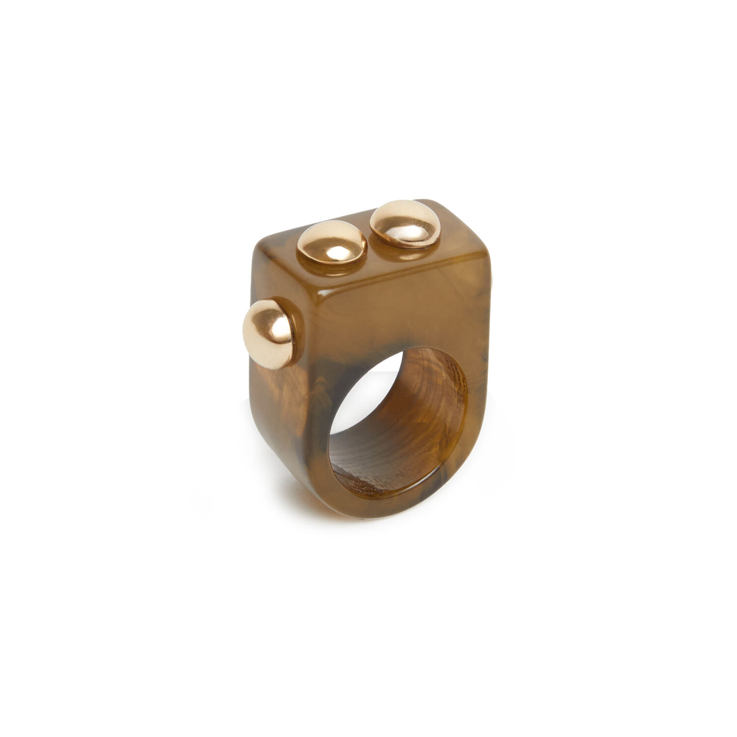 Shop La Doublej Nefertiti Ring In Solid Camouflage