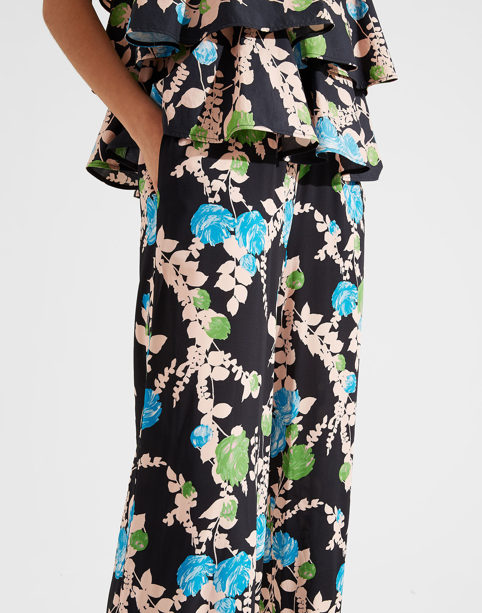 LaDoubleJ Palazzo Pants Winter Rose Nero TRO0003VIS001WTR0003