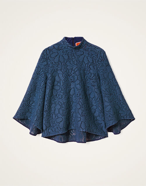 La DoubleJ Lacey Make An Exit Top Solid Blue TOP0108LAC003SOLIDBU03