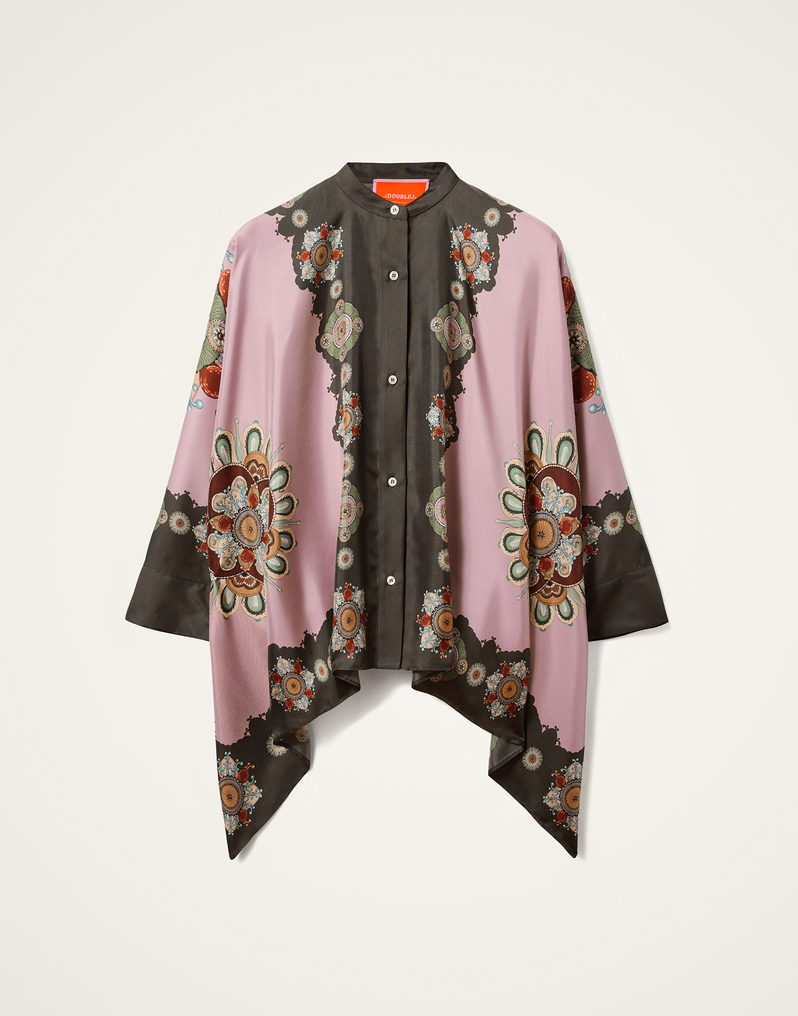 La DoubleJ Foulard Shirt La DoubleJ Foulard Shirt Nucleus Placée Dusty Pink SHI0059SIL001NUC06PI10