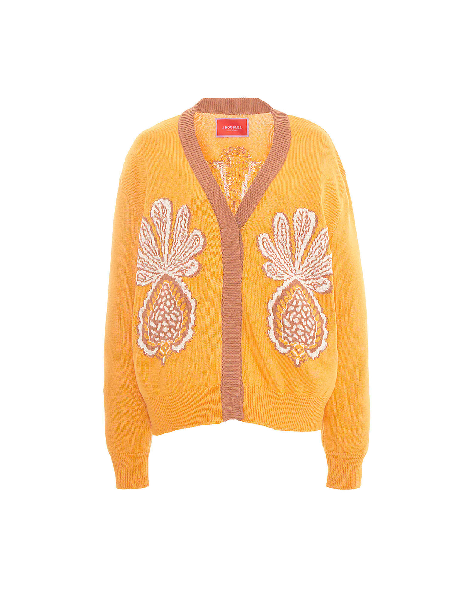 La DoubleJ Pineapple Cardigan Avorio PUL0157KNI087VA178WH04