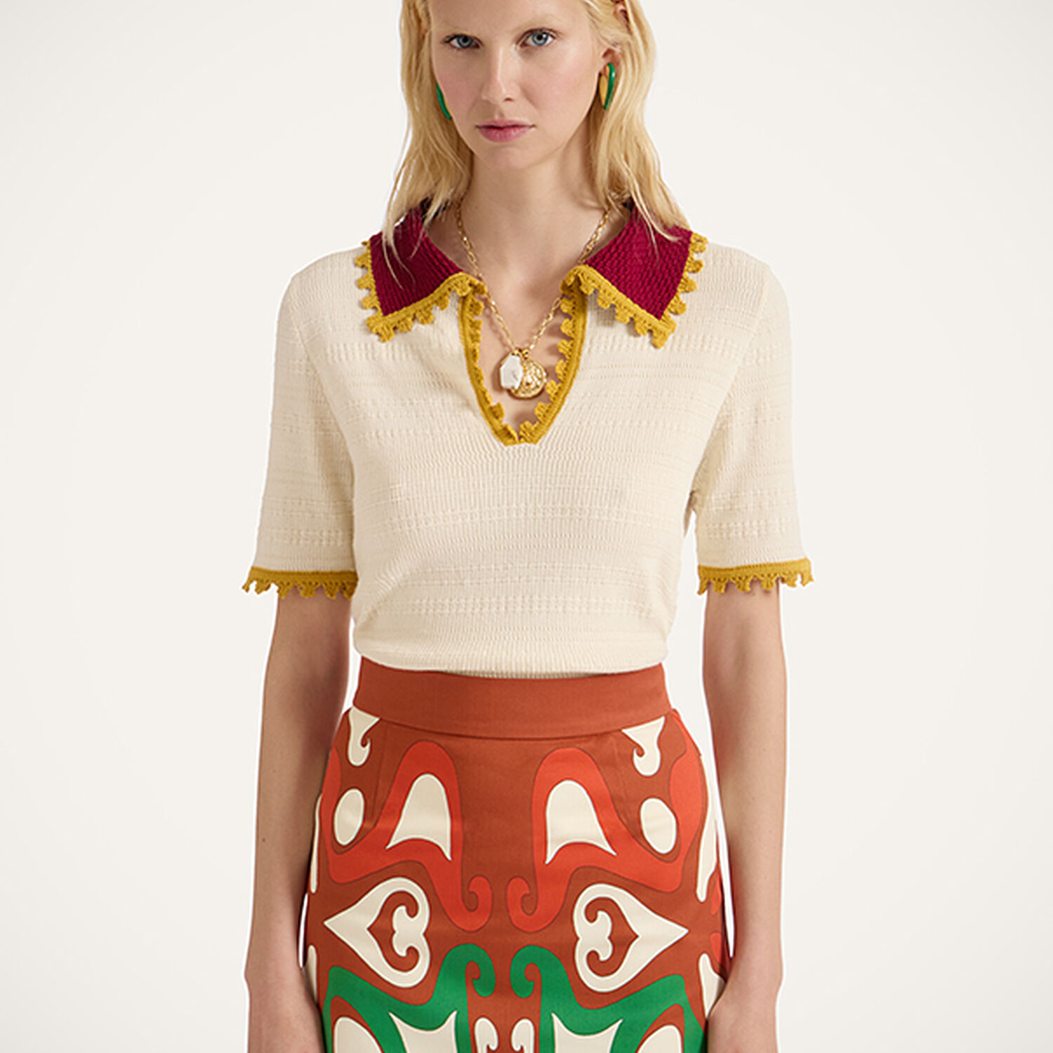 La Doublej Cotton-cashmere Knitted Top In Neutral