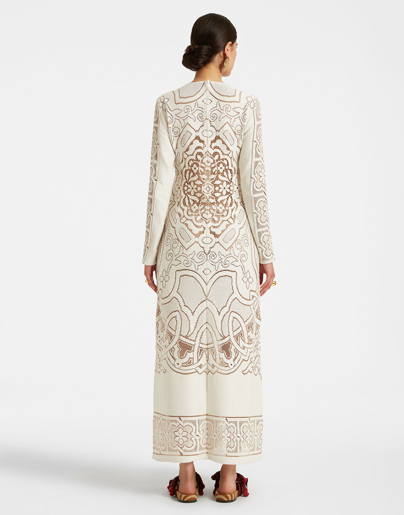 White lace swing dress deals