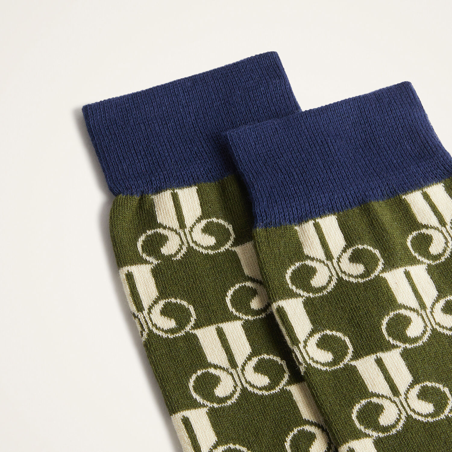  La Doublej Small Accessories Women - All Time Socks La Doublej Monogram Military Green One Size 80% Cotton 18% Polyamide 2% Elastan 