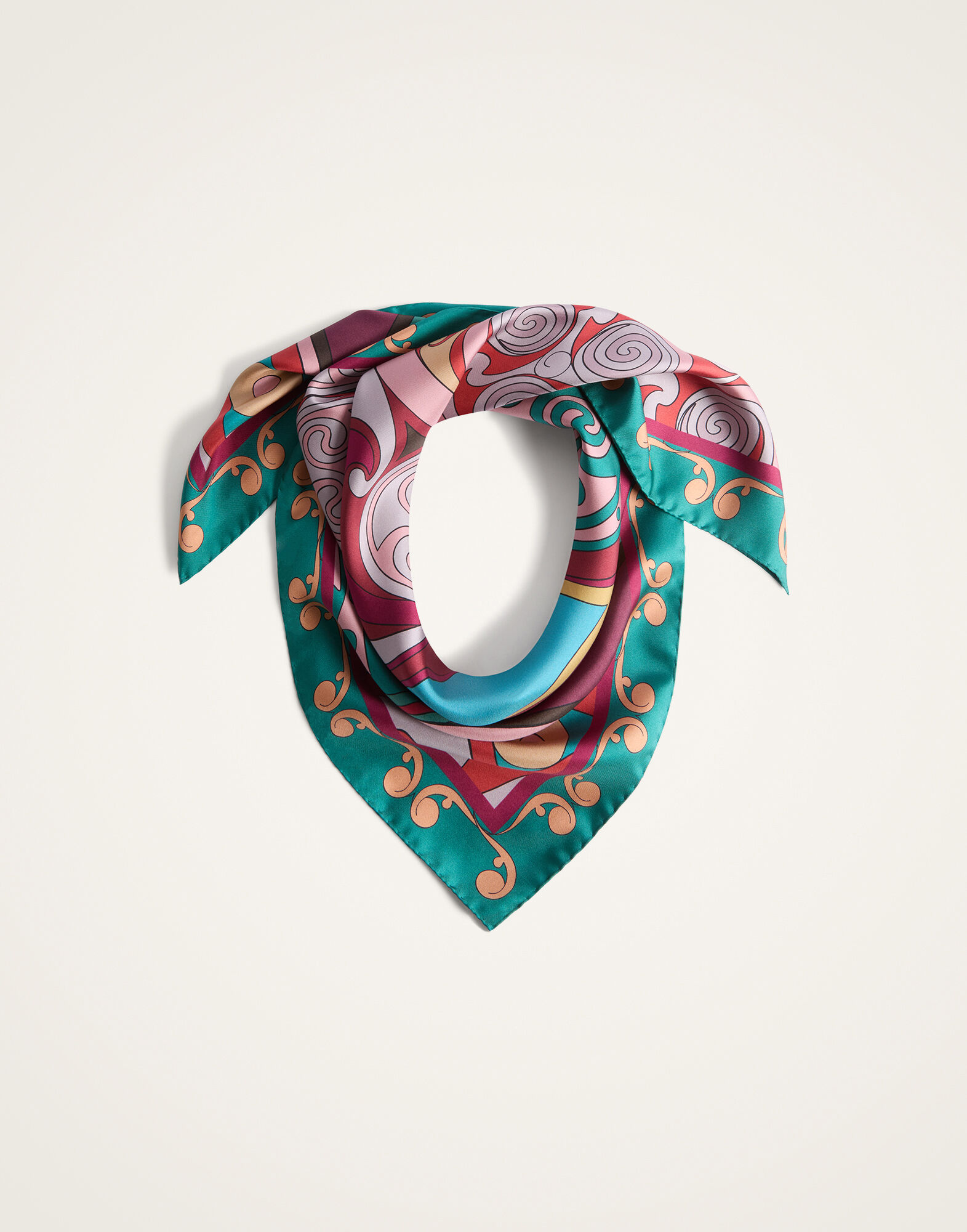 La DoubleJ Foulard 90 Alchemy Plac&eacute;e Dark Red SCA0067SIL006ALC03RE07