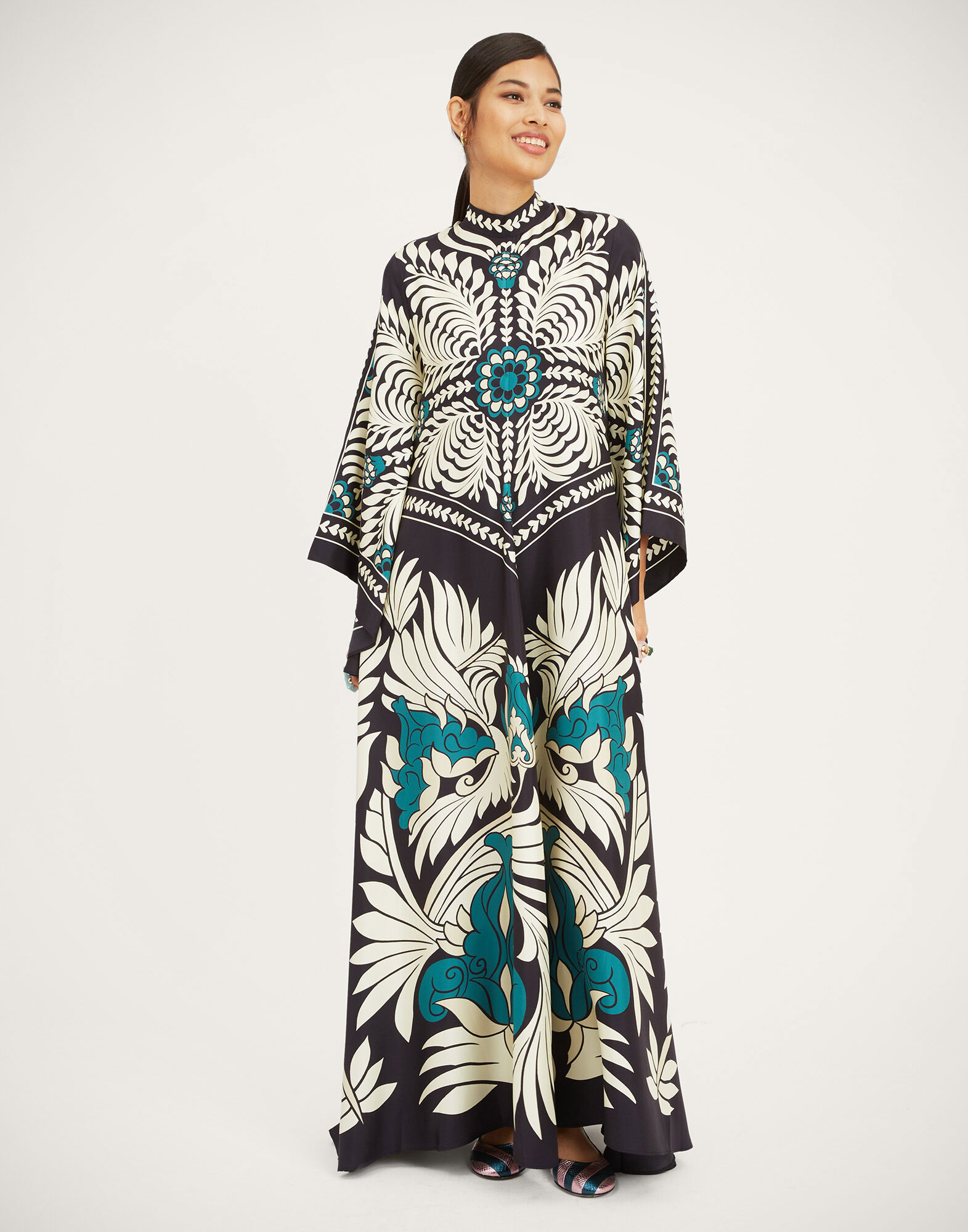 La DoubleJ Magnifico Dress Mix Tiles Plac&eacute;e Black DRE0232SIL006MIX01BL01